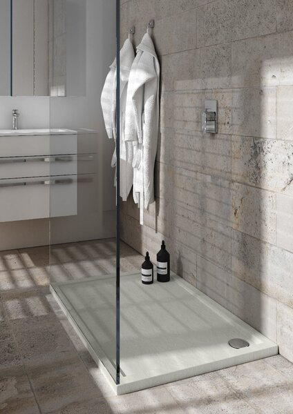 Schedpol Caspar New Cement Stone obdélníková sprchová vanička se sifonem 120x80 cm cement 3.2338/CT/ST