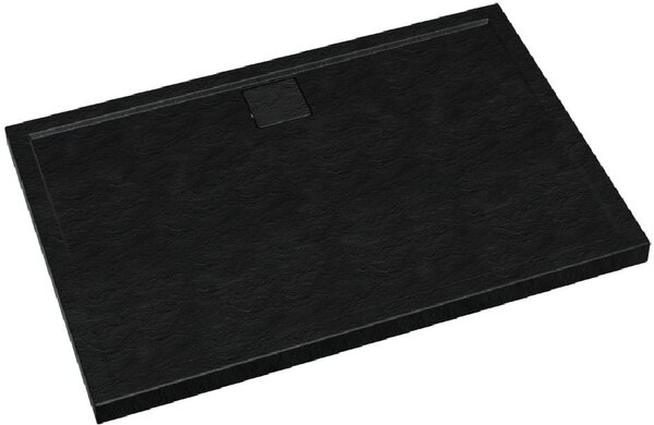 Schedpol Omega Black Stone obdélníková sprchová vanička 100x80 cm černá 3.0450/C/ST