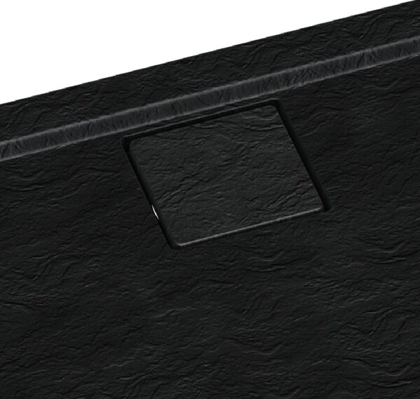 Schedpol Omega Black Stone obdélníková sprchová vanička 100x80 cm černá 3.0450/C/ST
