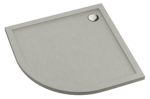 Schedpol Caspar New Cement Stone půlkruhová sprchová vanička 80x80 cm cement 3.2333/CT/ST