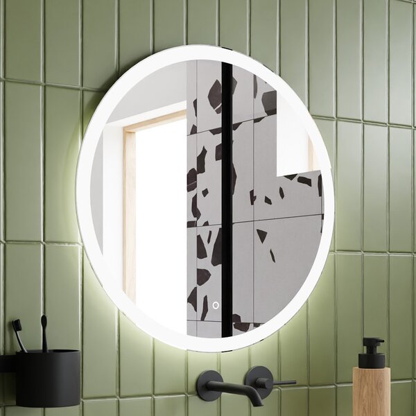 Dubiel Vitrum Niva zrcadlo 80x80 cm kulatý s osvětlením 5905241011431