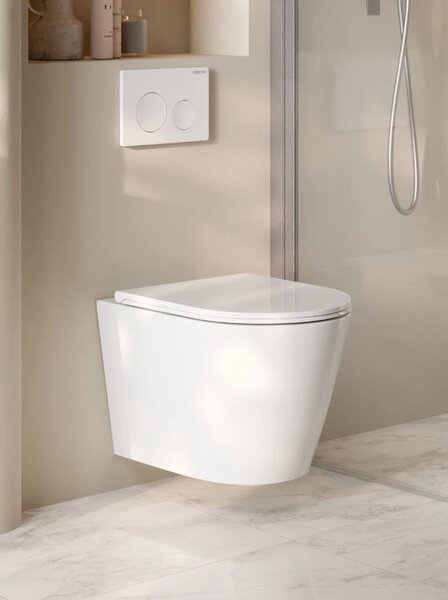 WC SET Geberit DuoFix s WC mísou Amaro + tlačítko Delta 01, chrom + izolační deska