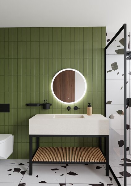 Dubiel Vitrum Niva zrcadlo 80x80 cm kulatý s osvětlením 5905241011431