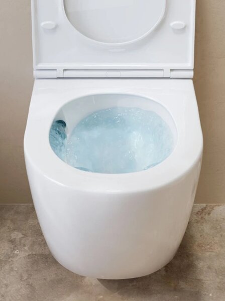 WC SET Geberit DuoFix s WC mísou Caneo, bílá + tlačítko Delta 50, bílé + izolační deska