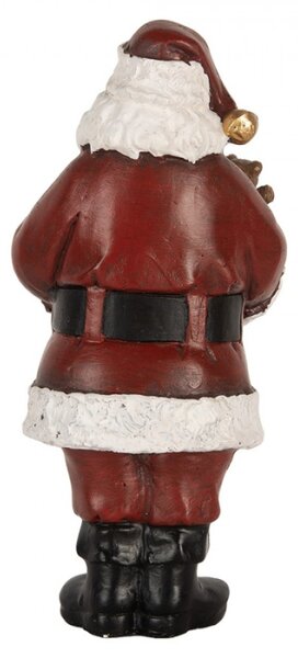 Červená plastová vánoční dekorace Santa Claus – 10x10x21 cm