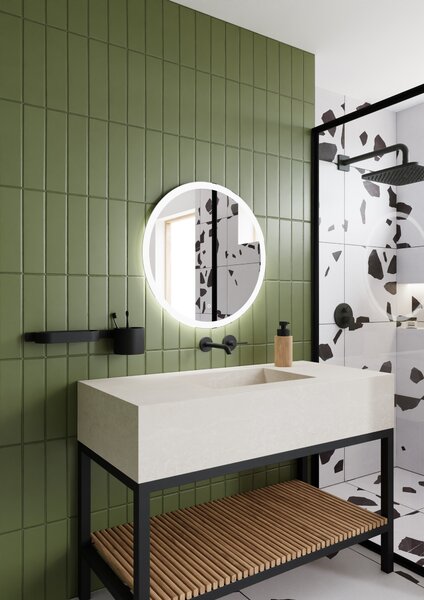 Dubiel Vitrum Niva zrcadlo 80x80 cm kulatý s osvětlením 5905241011431