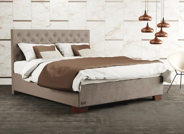 Luxusní čalouněná postel VELORUM, s úložným prostorem