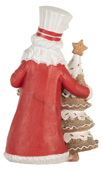 Hnědá plastová vánoční dekorace Santa Claus – 15x11x25 cm