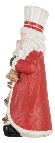 Hnědá plastová vánoční dekorace Santa Claus – 15x11x25 cm