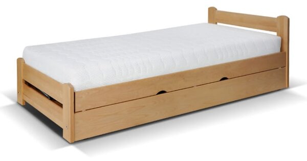 Postel s vyklápěcím roštem Relaxin, 100x200cm, masiv buk