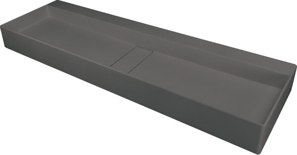 Deante Blur umyvadlo 120x40 cm obdélníkový na pult antracitová matný CQB_TU2S