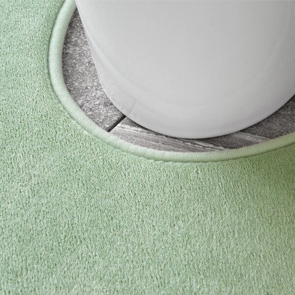 Světle zelené WC koupelnové předložky z paměťové pěny v sadě 2 ks 50x80 cm Anti-Bacterial – Catherine Lansfield