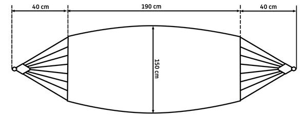 Toolight, houpací síť String pletená 400256, ecru-bílá, OGR-04852