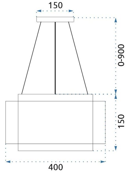 Toolight Toolight, LED závěsné stropní svítidlo 40cm APP1000-CP, černá-zlatá, OSW-07551