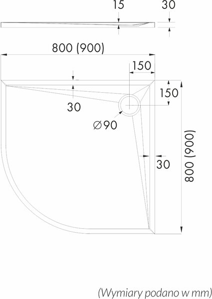 Schedline Libra Cashmere Stone půlkruhová sprchová vanička 80x80 cm béžová 3SP.L1O-8080/PK/ST