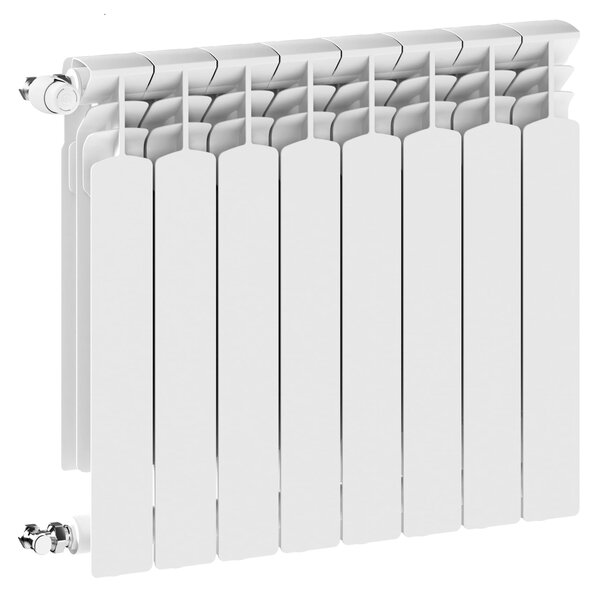 KFA Armatura G600F pokojový radiátor 67.2x64.4 cm podłączenie boční bílá 772-080-44