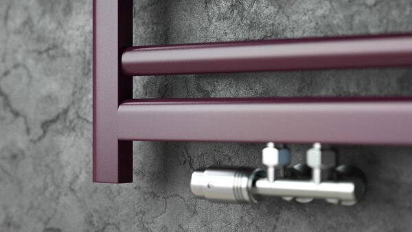 Regnis Retro, topné těleso 300x1100mm se středovým připojením 50mm, 444W, černá matná, RETRO110/30/D5/BLACK