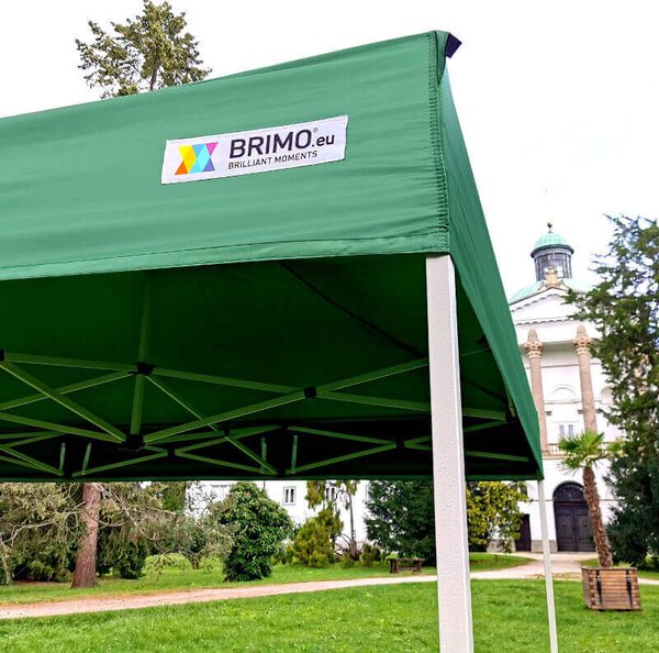 BRIMO Nůžkový párty stan SUPER 3x4,5 m 3 stěny černý