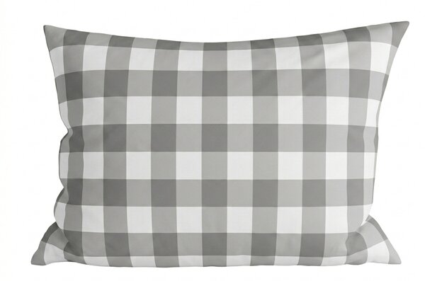 Povlak na polštář z mikrovlákna COUNTRY CHECK 70x90 cm, zeleno-šedý