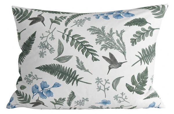 Povlak na polštář z mikrovlákna FERN LEAVES 70x90 cm, vzorovaný