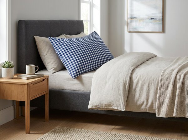 Povlak na polštář z mikrovlákna NAVY GINGHAM 70x90 cm, modro-bílý