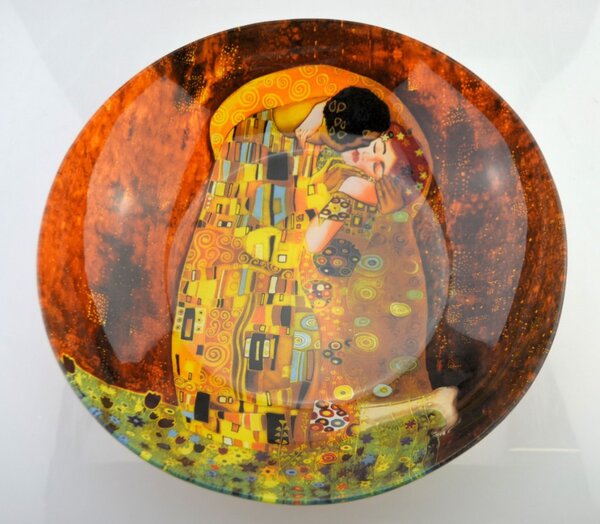 PROHOME - Mísa sklo 30cm Klimt Kiss