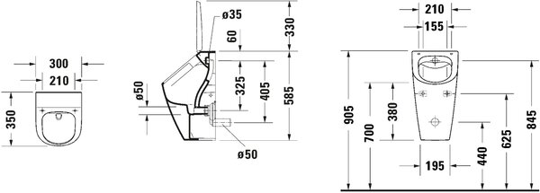Duravit ME by Starck pisoár 281230AA00