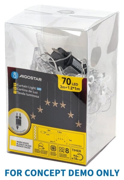 Aigostar - LED Venkovní vánoční řetěz 100xLED/8 funkcí 10,3m IP44 multicolor
