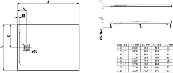 Laufen Pro obdélníková sprchová vanička 120x80 cm béžová H2109521860001