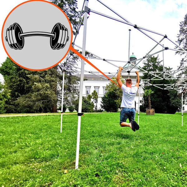 BRIMO Nůžkový párty stan SUPER 3x6 m 3 stěny černý