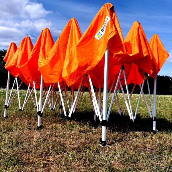 BRIMO Nůžkový párty stan SUPER 3x6 m 3 stěny černý