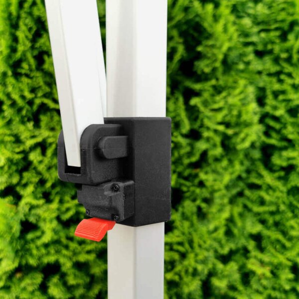 BRIMO Exkluzivní řešení pro váš marketing: nůžkový stan 2x2 m – bez námahy, s maximálním dojmem! - s 3 stěnami - Černá E. Alu