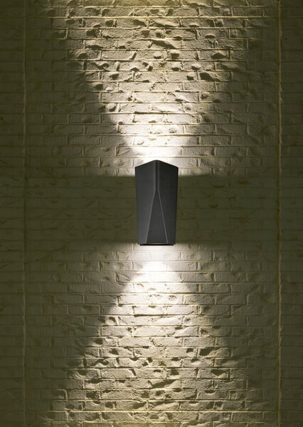 Trio 226560242 LED venkovní ​​nástěnné svítidlo Tay 2x4,5W | 900lm | 3000K | IP65 - horní a spodní osvětlení, antracit