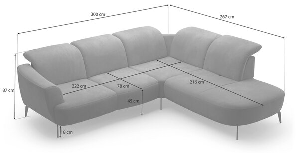 ROHOVÁ SEDAČKA, textil, béžová Sit & More - Sedací soupravy, Online Only