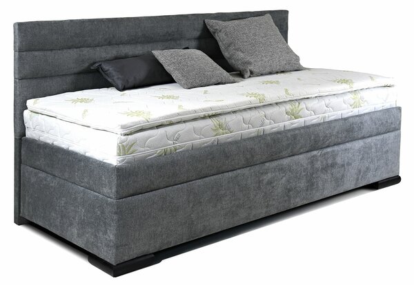 Postel boxspring VENETO s bočním čelem a úložným prostorem
