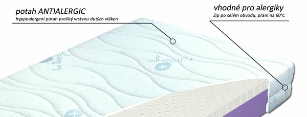 Středně tvrdá zdravotní latexová matrace LIFTY LATEX, 16cm, 120x200cm, 120kg
