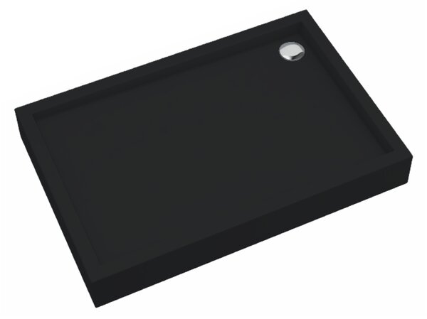 Schedpol Medium Black Mat obdélníková sprchová vanička 120x80 cm černá 3.4738/C/MG