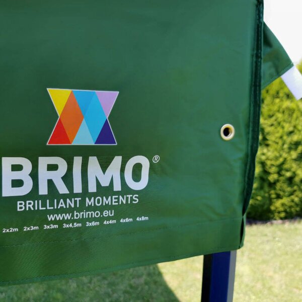 BRIMO Altán 3x3m - s 3 stěnami - Zelená E. Ocel