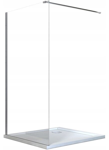 Invena Walk-In, sprchová zástěna 80X200cm, 8mm čiré sklo, chromový profil, INV-AK-32-186-O