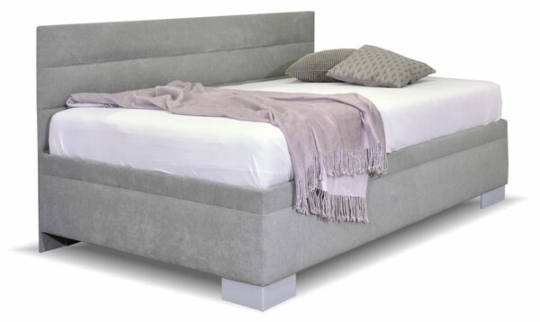 Čalouněná postel Niobe s bočním čelem a úložným prostorem, 120x210cm