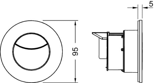 Tece Flushpoint splachovací tlačítko pro WC bílá 9240981