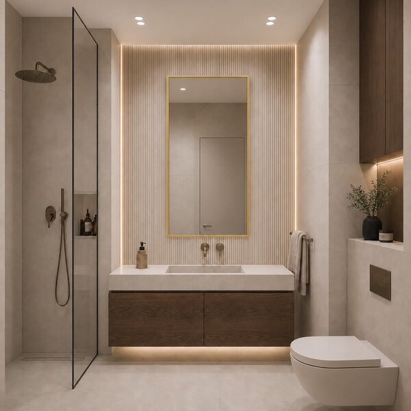 Baltica Design Aluma zrcadlo 50x100 cm obdélníkový zlatá 5904107933528