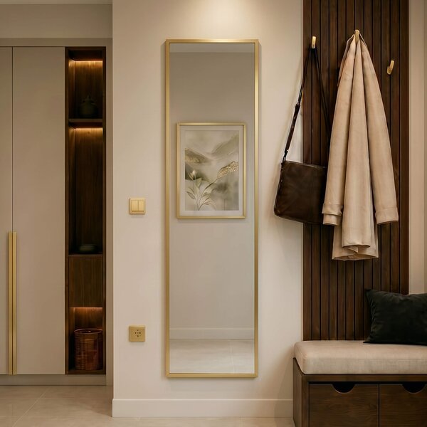 Baltica Design Aluma zrcadlo 40x160 cm obdélníkový zlatá 5904107933542