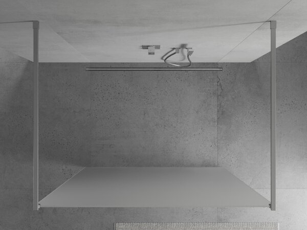 Mexen Kioto, průchozí sprchová zástěna 100 x 200 cm, 8mm sklo námraza, 2x chromová stabilizační rozpěra, 800-100-002-01-30