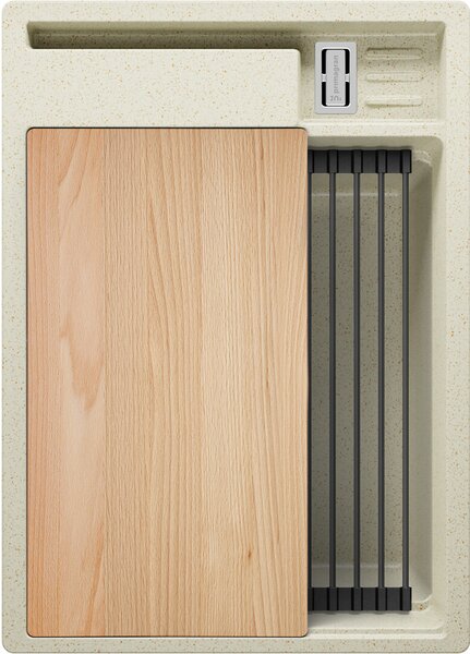 Kuchyňský dřez granitový jednokomorový bez odkapávače a prostoru pro příslušenství a desku Oslo 40 Pocket + Dárek
