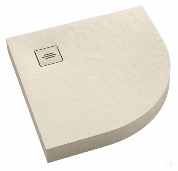 Schedline NonLimits Cashmere Stone půlkruhová sprchová vanička 90x90 cm béžová 3ST.N1O-9090/PK/ST-M1/PK/ST