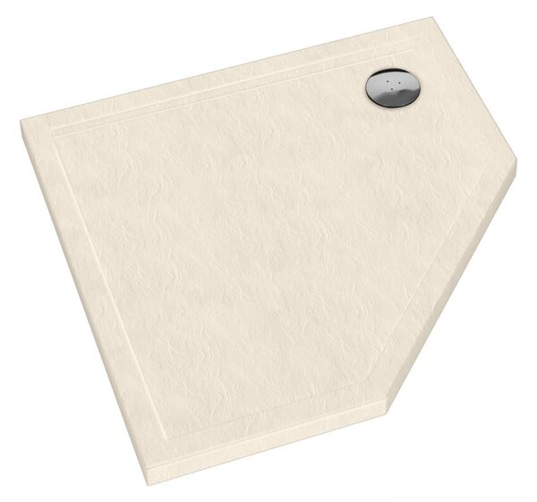 Schedline Sharper Cashmere Stone pětiúhelníková sprchová vanička 80x80 cm béžová 3S.S1PK-8080/PK/ST