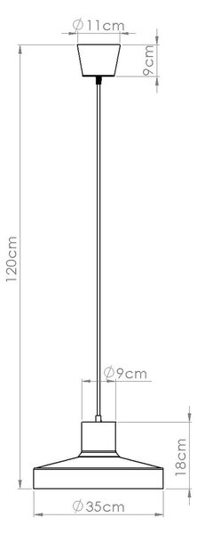 Sollux Lighting Bilo závěsné svítidlo 1x15 W červená SL.2057