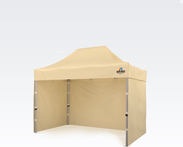 BRIMO Profi Zahradní Stan 2x3m ALU EXCLUSIVE (3 stěny) - s 3 stěnami - Béžová E. Alu