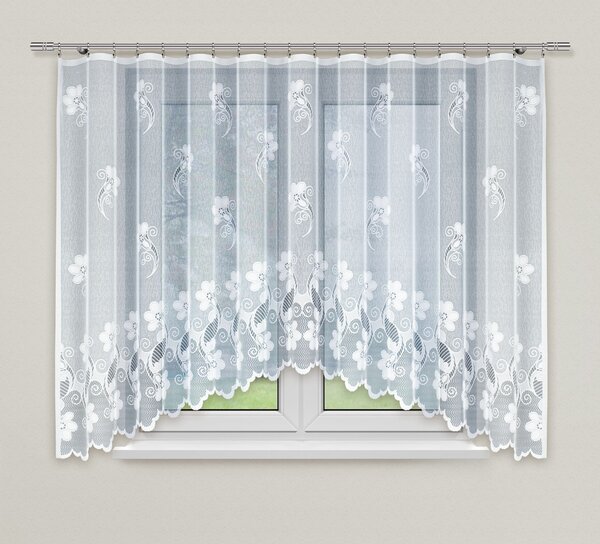 Dekorační žakárová záclona s řasící páskou VALLEY 160 bílá 300x160 cm MyBestHome